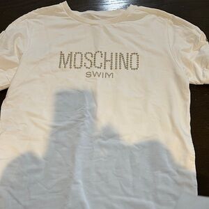 Moschino Cream Logo T-Shirt